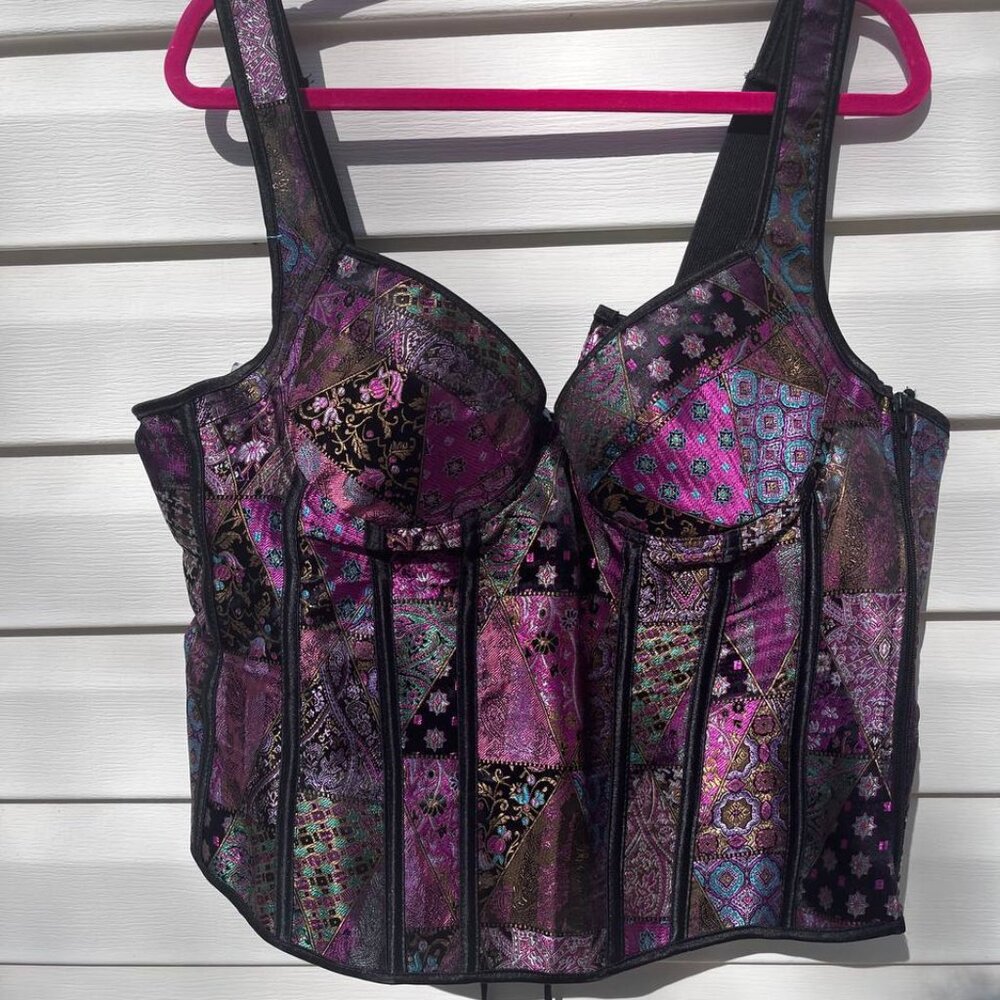 🔥 Bold Gothic Glam Bustier – Plus Size Statement Piece 🔥